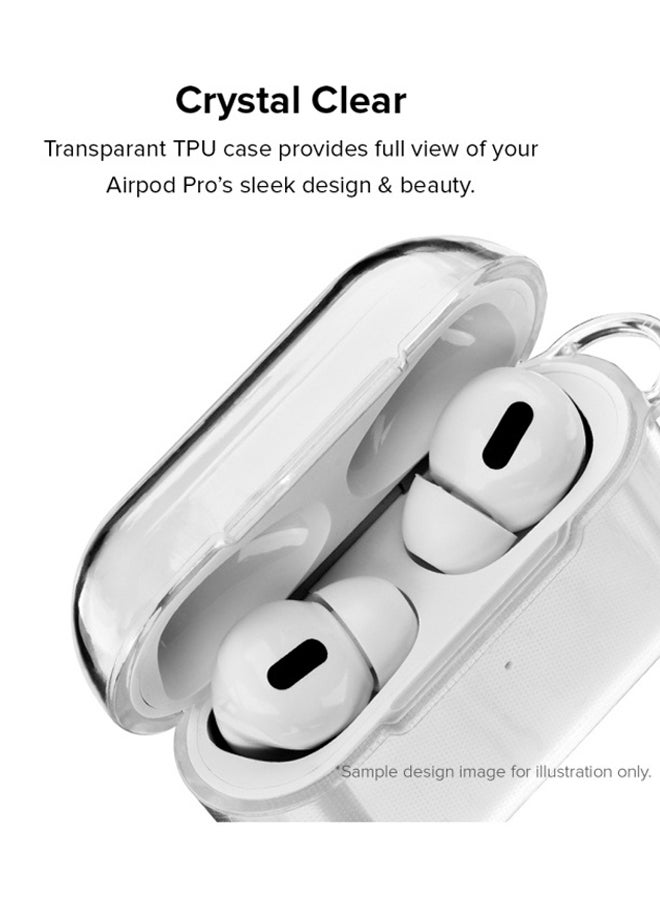 Marble Pattern Printed Protective Case For Apple AirPods Pro Clear/Pink/White