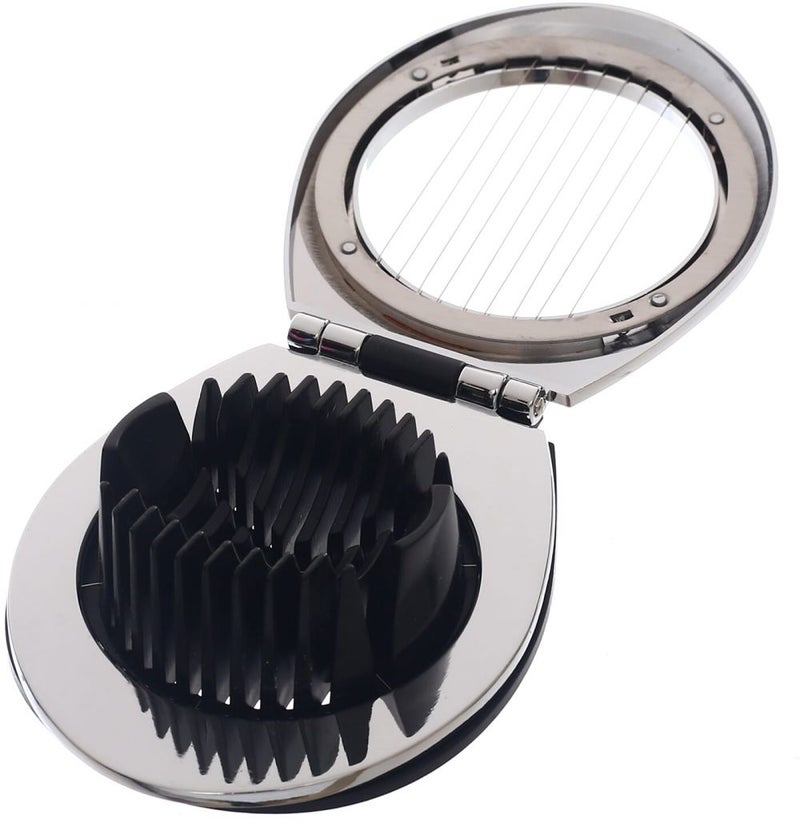 كينج قطاعة بيض معدنية بطريقتين أسود/ فضي 12 x 10 x 3سم - Image 2