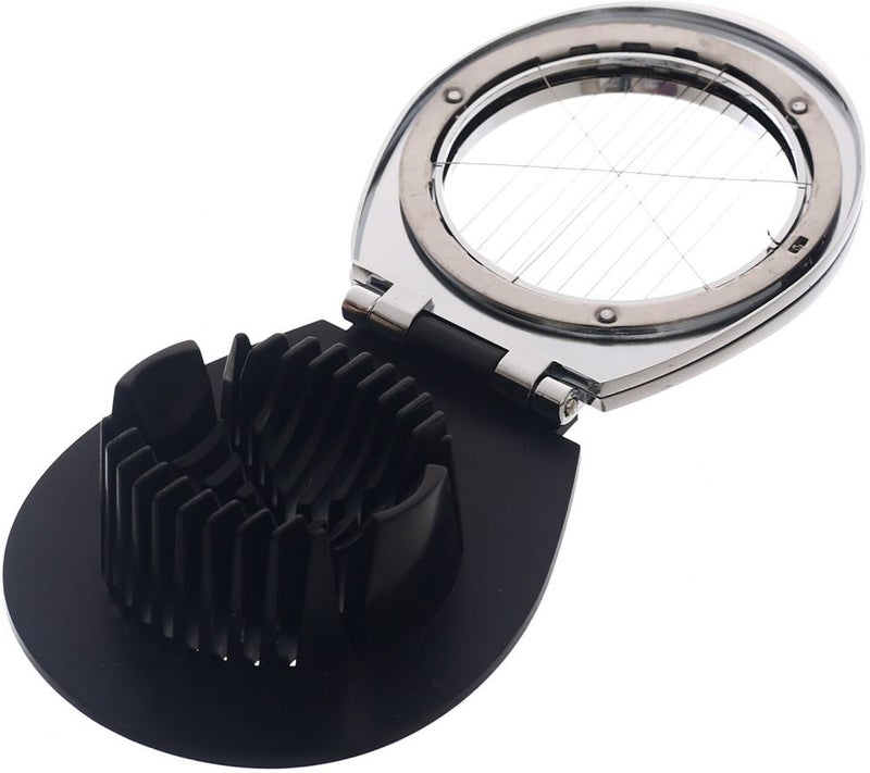 كينج قطاعة بيض معدنية بطريقتين أسود/ فضي 12 x 10 x 3سم - Image 3