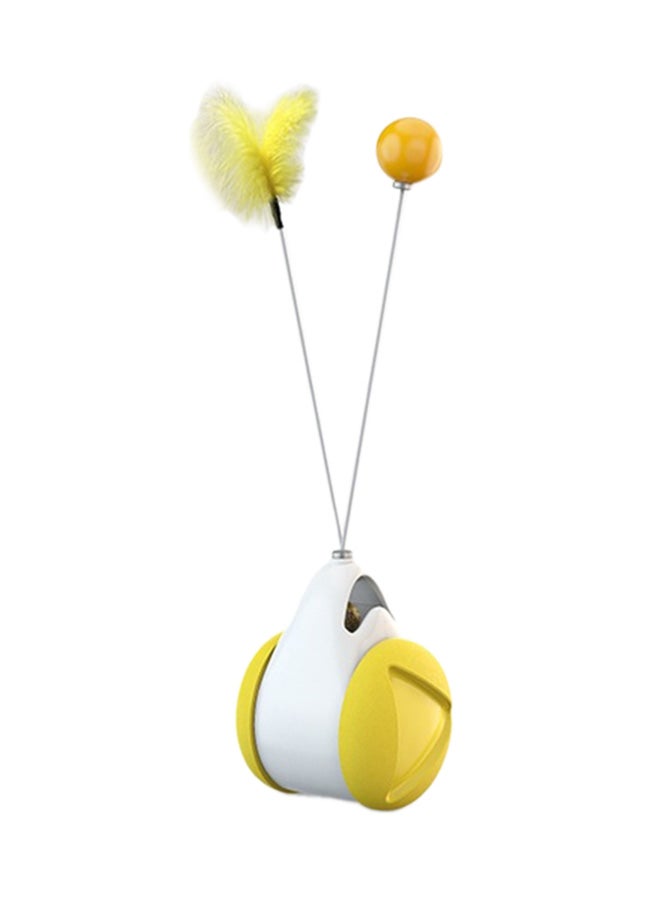 لعبة مطاردة تفاعليّة مع كرة منفوخة أصفر/ابيض 5سم - Image 1