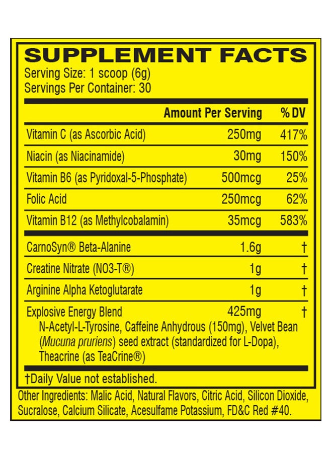 سيلوكور مكمل غذائي C4 إكسبلوسيف إنيرجي لفترة ما قبل التمرين - بنكهة البطيخ - 30 حصة - Image 2