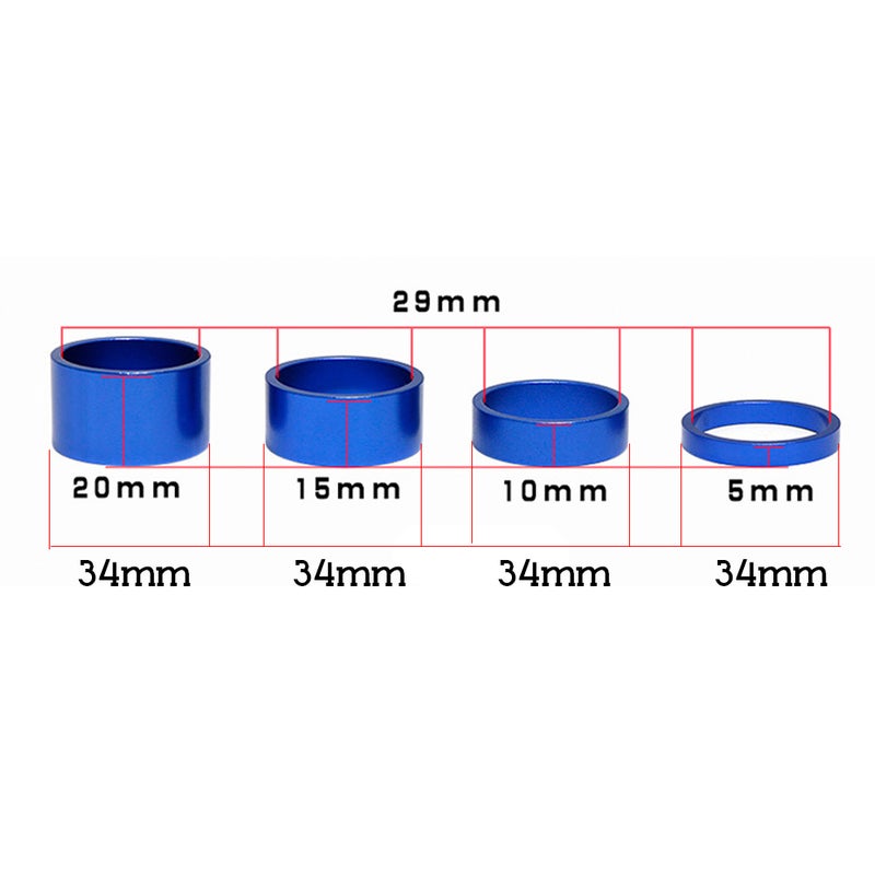 Generic 4-Piece Aluminum Bike Headset Washer 10x3x5cm - Image 3