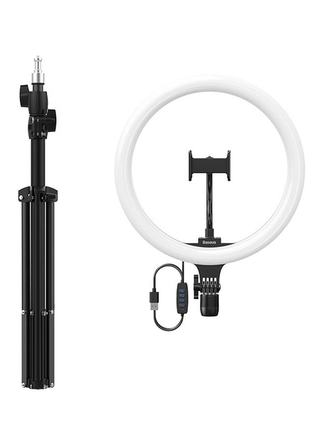Baseus 360 Degree Rotatable LED Ring Light With Foldable Stand Black/White - Image 1