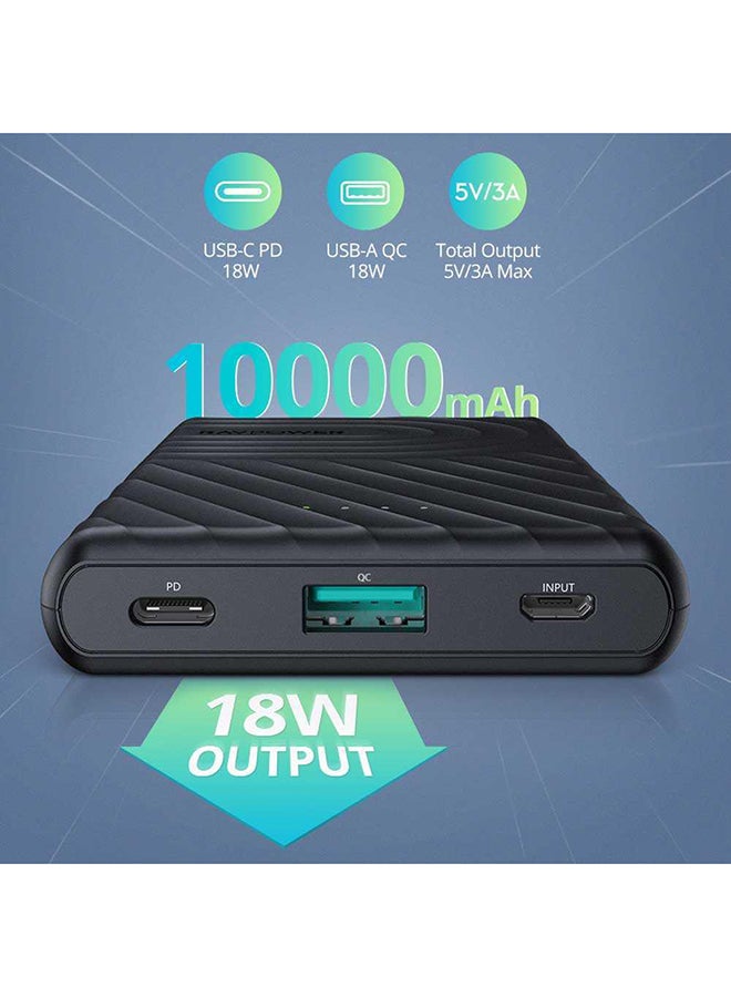 RAVPOWER 10000.0 mAh RP-PB195 10000 mAh Power Bank Black  - Image 4