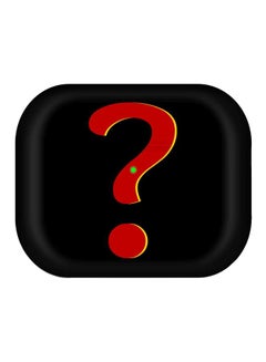 Question Printed Case Cover With Carabiner For Apple AirPods Pro Generation 1/2 Black/Red