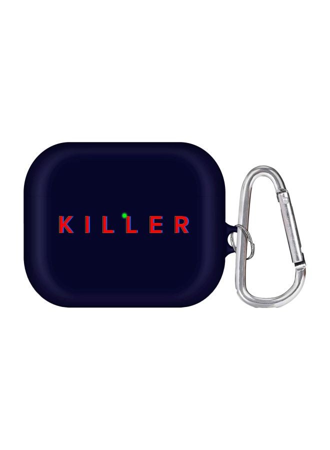 Stylizedd - Killer Printed Case Cover With Carabiner For Apple AirPods Pro Generation 1/2 (2019) Blue/Red - Image 1