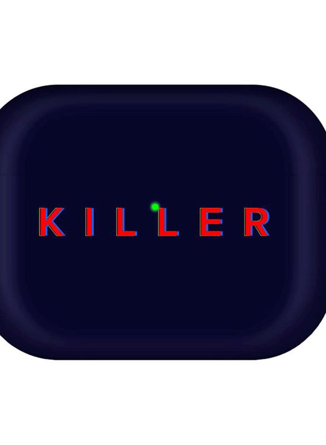 Stylizedd - Killer Printed Case Cover With Carabiner For Apple AirPods Pro Generation 1/2 (2019) Blue/Red - Image 1