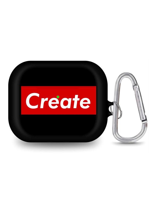 Create Printed Case Cover With Carabiner For Apple AirPods Pro 1/2 2019 Black/Red/White