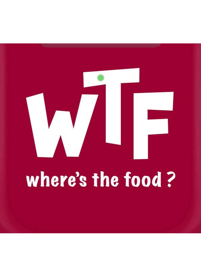 ستايلايزد غطاء حماية بطبعة عبارة "Where's The Food" لسماعة أبل آيربودز 2/1 أحمر/أبيض - Image 2