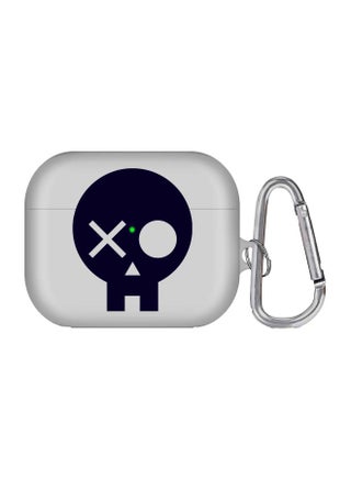 Skull Patch Printed Case Cover With Carabiner For Apple AirPods Pro 1/2 2019 Grey/Black - v1600756088/N40569106A_1
