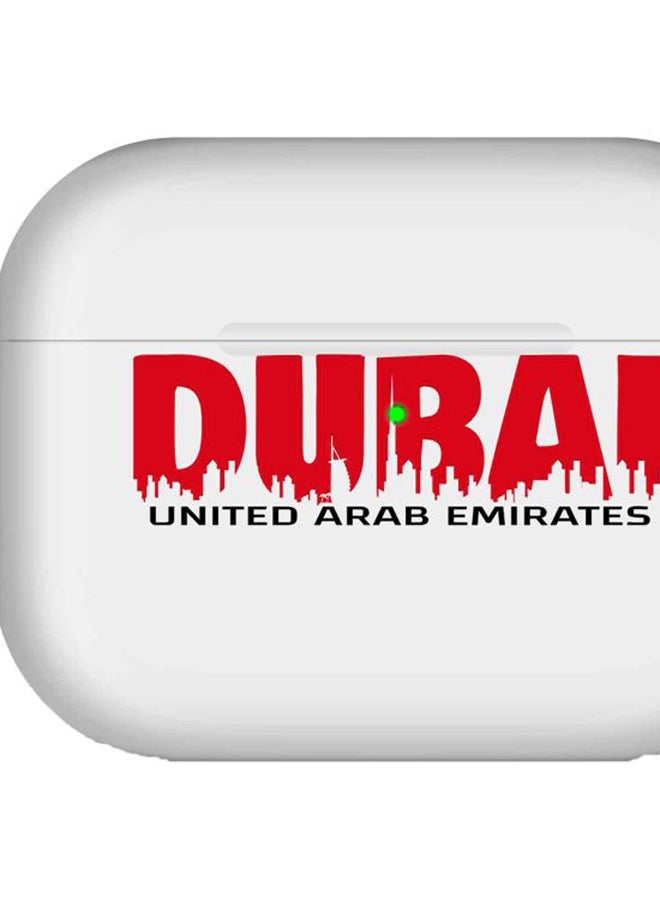 Stylizedd Dubai Horizon Printed Case Cover With Carabiner For Apple AirPods Pro Generation 1/2 (2019) White/Red/Black - Image 2