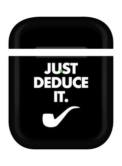 ستايلايزد علبة حماية واقية بطبعة ’Just Deduce It’ لسماعات أبل آيربودز 2/1 أسود/ أبيض  - Image 1