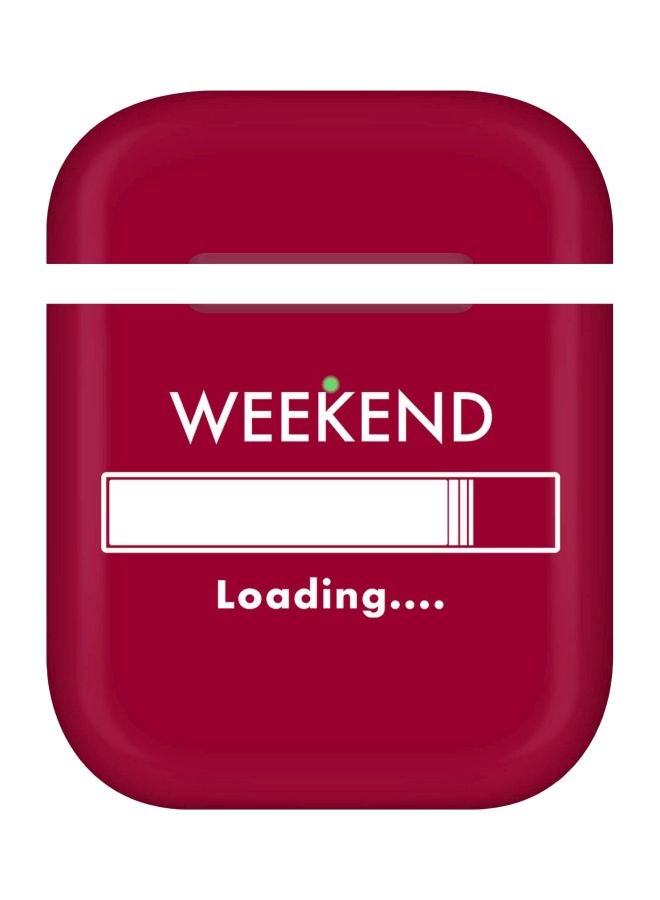 Weekend Loading Printed Case For Apple AirPods 2/1 Red/White