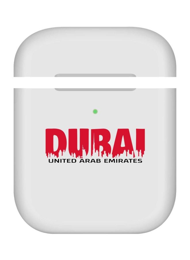 Stylizedd Dubai Horizon Printed Protective Case For Apple AirPods 2/1 Grey/Black/Red  - Image 1