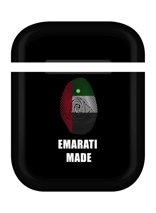 Stylizedd Emarati Made Printed Case Cover For Apple AirPods 2/1 Black/Red/Green  - Image 1