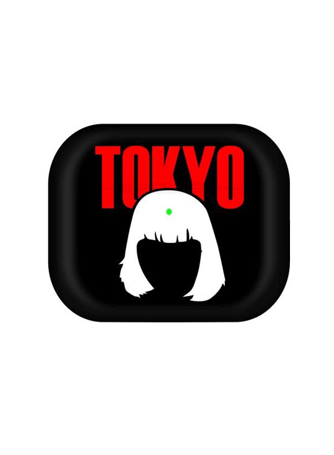 Stylizedd Tokyo Printed Case With Carabiner For Apple AirPods Pro Black/Red - Image 2
