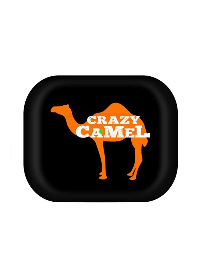 Stylizedd Crazy Camel Printed Case Cover For Apple AirPods Pro 1/2 2019 Black/Orange - Image 2