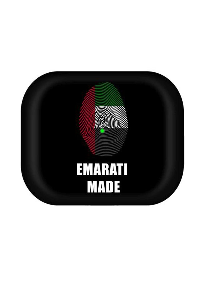 Stylizedd Emirati Made Printed Protective Case Cover For Apple AirPods Pro Generation 1/2 (2019) Black/White/Red  - Image 2