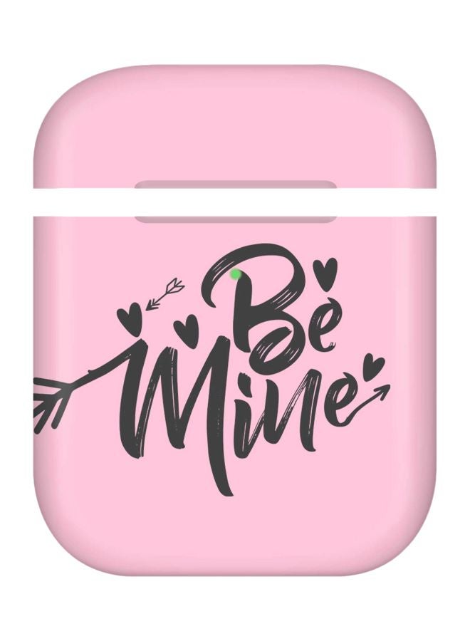 Stylizedd Be Mine Printed Case Cover For Apple AirPods 2/1 Pink/Black - Image 1