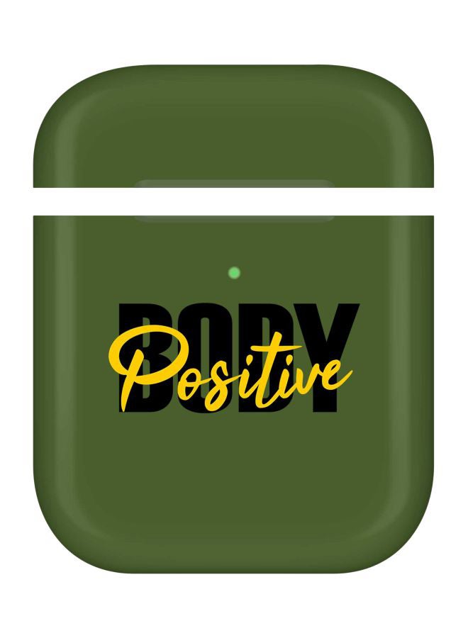 Stylizedd Body Positive Printed Case Cover For Apple AirPods 2/1 Green/Black/Yellow - Image 1