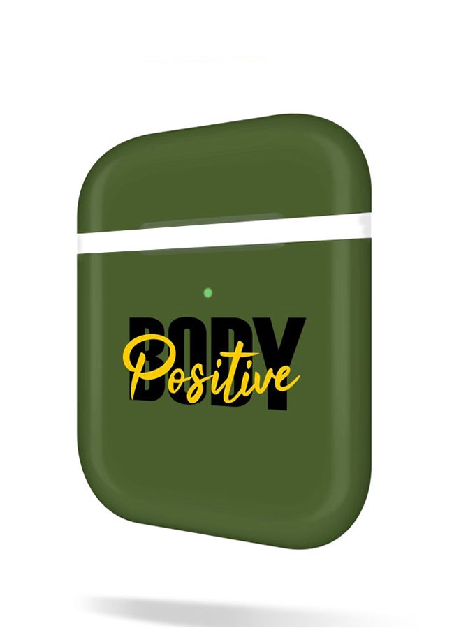 Stylizedd Body Positive Printed Case Cover For Apple AirPods 2/1 Green/Black/Yellow - Image 2