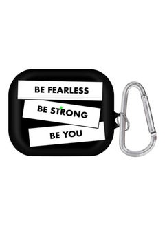 Quote Printed Case Cover For Apple AirPods Pro Generation 1/2 (2019) Black/White