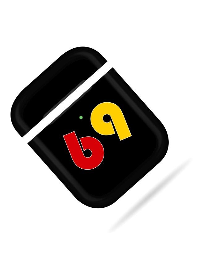 ستايلايزد غطاء حماية بطبعة رقم 69 لأبل آيربودز 2/1 أسود/أحمر/أصفر - Image 2