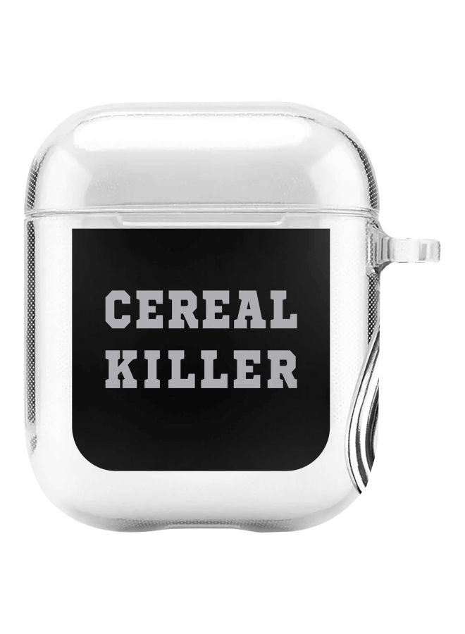 Stylizedd Classic Series Cereal Killer Printed Case Cover For Apple AirPods 2/1 Clear/Black/Grey - Image 1