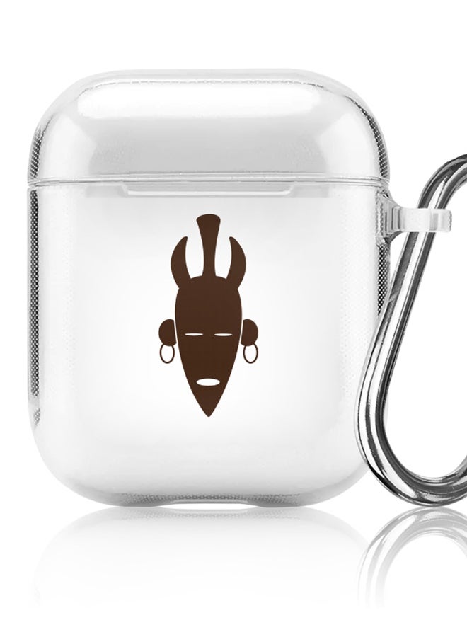 Stylizedd Tribal Doctor Printed Case Cover For Apple AirPods 2/1 Brown/Clear - Image 5