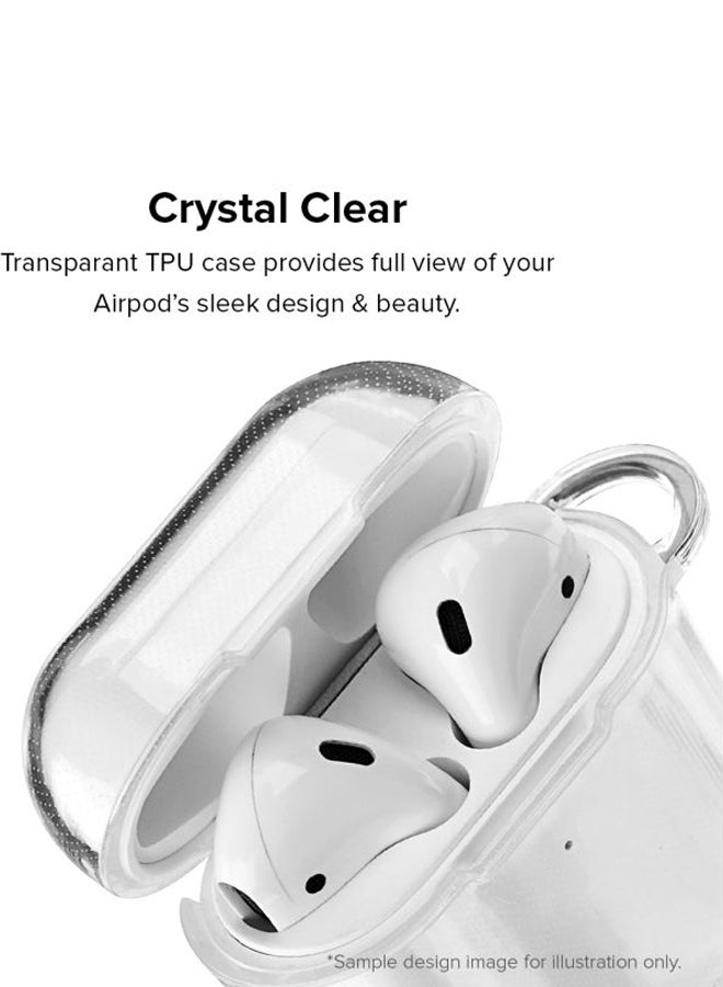 Stylizedd Classic Series Game On Russia Printed Case Cover With Carabiner For Apple AirPods 2/1 Clear/Red/Blue  - Image 2