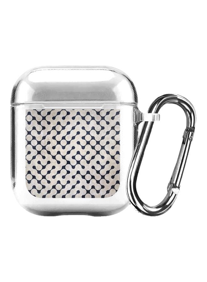 Stylizedd Classic Series Connect The Dots Printed Case Cover With Carabiner For Apple AirPods 2/1 Clear/Grey/Black  - Image 1
