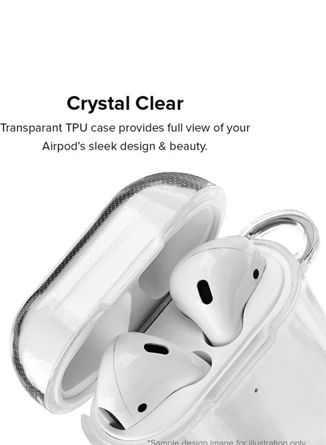 Stylizedd Classic Series Connect The Dots Printed Case Cover With Carabiner For Apple AirPods 2/1 Clear/Grey/Black  - Image 2