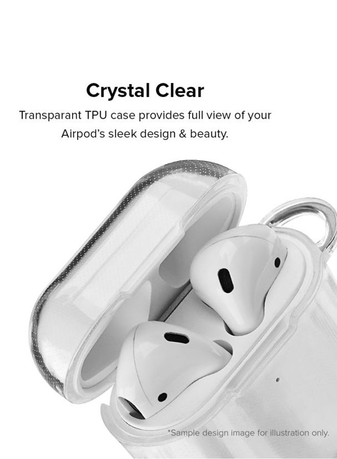 ستايلايزد غطاء حماية من سلسلة كلاسيك مزين بطبعة إشارة واي فاي وكلمة "Single" للفتيات مع حلقة تعليق لسماعة أبل آيربودز 1/2 شفاف/وردي/أسود - Image 2