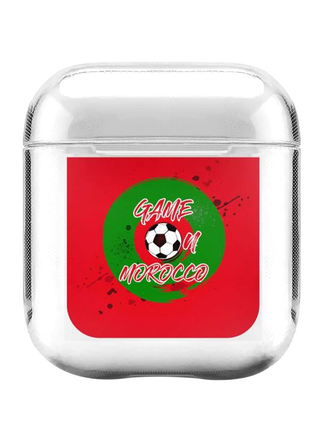 Stylizedd Classic Series Game On Morocco Printed Case With Carabiner For Apple AirPods 2/1 Clear/Red/Green  - Image 1