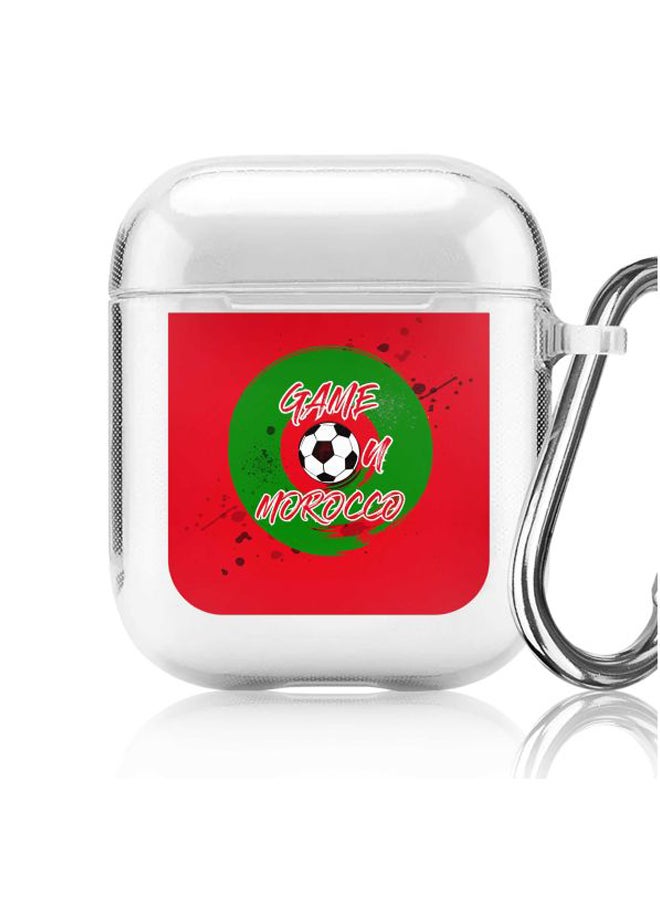 Stylizedd Classic Series Game On Morocco Printed Case With Carabiner For Apple AirPods 2/1 Clear/Red/Green  - Image 5