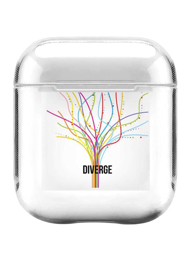 Stylizedd Classic Clear Series Diverge Printed Case With Carabiner For Apple AirPods 2/1 Clear/Yellow/Green - Image 1