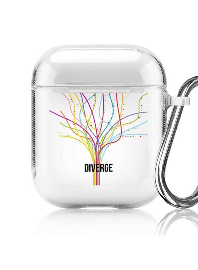 Stylizedd Classic Clear Series Diverge Printed Case With Carabiner For Apple AirPods 2/1 Clear/Yellow/Green - Image 5
