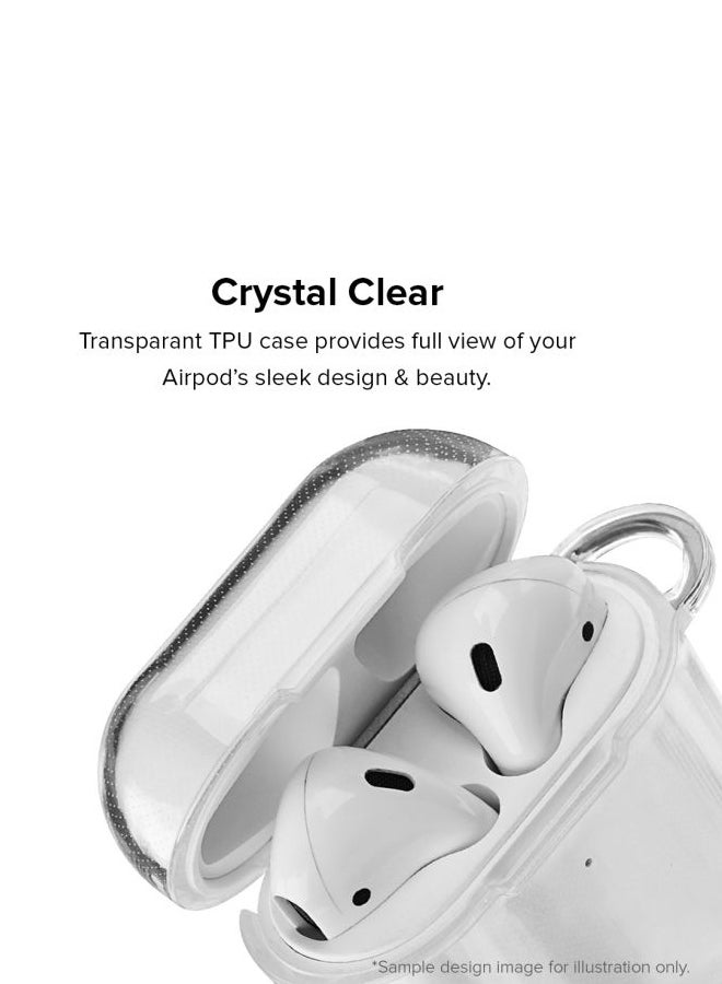 ستايلايزد حافظة حماية من سلسلة كلاسيك بطبعة كلمة "Obey" لسماعة أبل آيربودز 2/1 شفاف/أسود/أحمر - Image 2