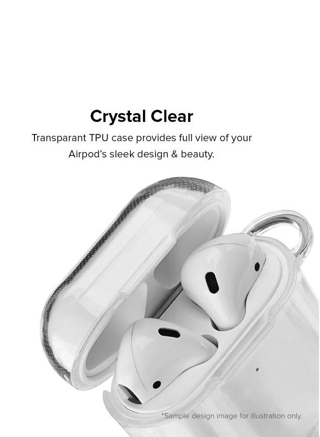 Stylizedd Classic Series Saudi Emblem Printed Case With Carabiner For Apple AirPods 2/1 Clear/Green/White - Image 2
