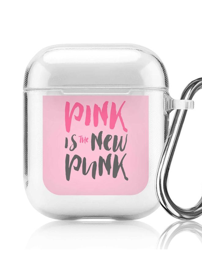 Stylizedd Classic Series Pink Is The New Punk Printed Case For Apple AirPods 1/2 Clear/Pink/Grey  - Image 5