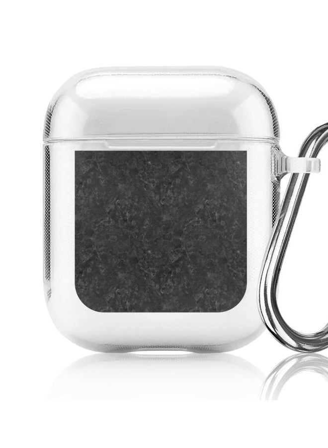 Stylizedd Classic Series Marble Texture Printed Protective Case For Apple AirPods 1/2 Clear/Dark Grey  - Image 5
