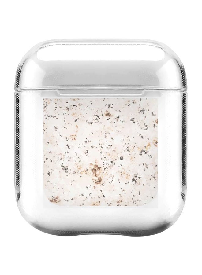Stylizedd Classic Series Marble Stone Printed Protective Case For Apple AirPods 1/2 Clear/Beige/Grey  - Image 1
