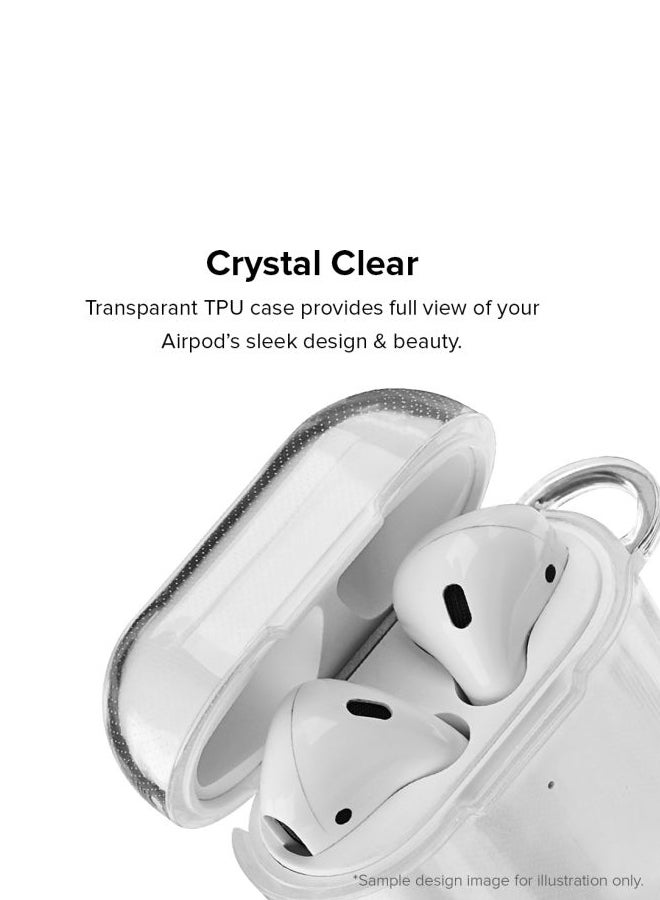 Stylizedd Classic Series Marble Stone Printed Protective Case For Apple AirPods 1/2 Clear/Beige/Grey  - Image 2