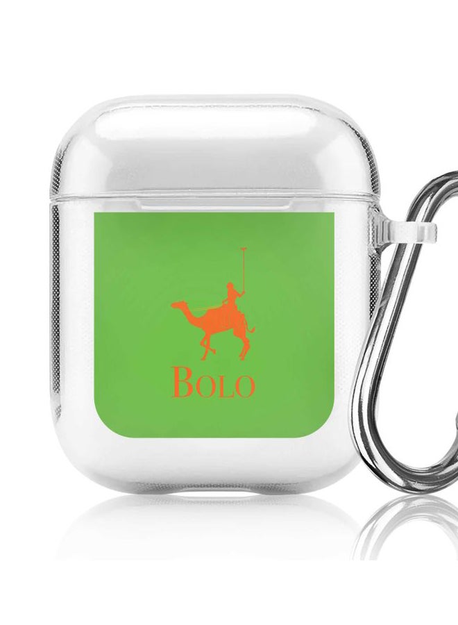 Stylizedd Classic Series Bolo Printed Case For Apple AirPods 1/2 Clear/Green/Orange - Image 5