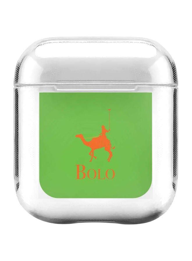 Stylizedd Classic Series Bolo Printed Case For Apple AirPods 1/2 Clear/Green/Orange - Image 1