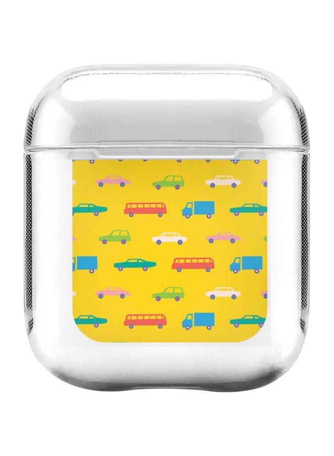 Stylizedd Classic Clear Series Opposite Traffic Printed Protective Case For Apple AirPods 1/2 Clear/Yellow/Blue - Image 1