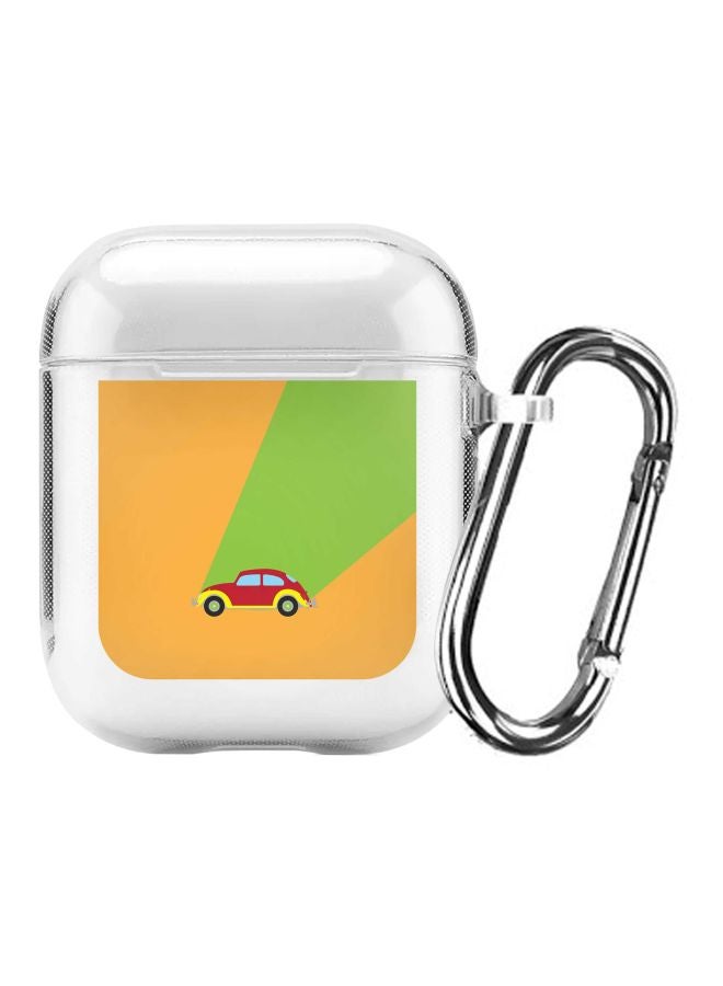 Stylizedd Classic Clear Series Retro Bug Printed Protective Case For Apple AirPods 1/2 Clear/Green/Red - Image 1