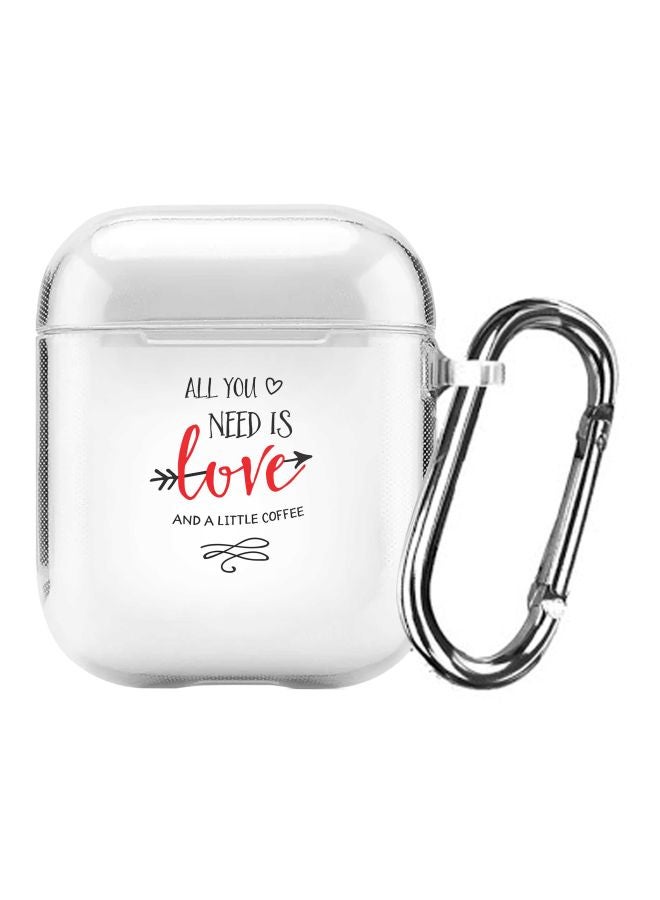 Stylizedd Classic Series All You Need Is Love Printed Case For Apple AirPods 1/2 Clear/Red/Black - Image 1