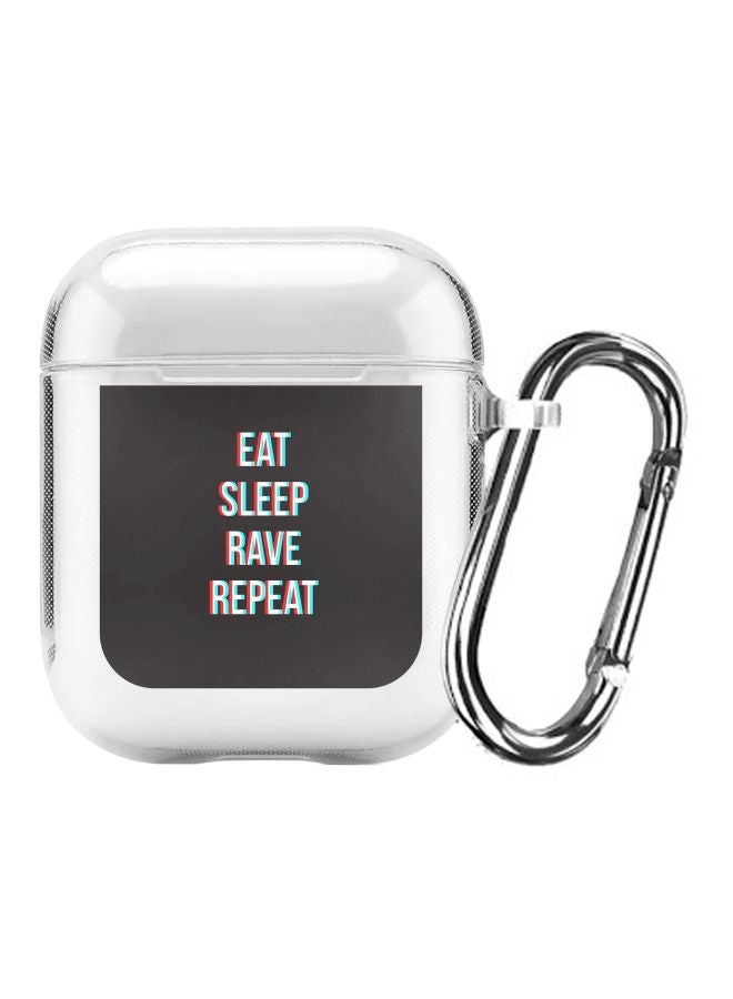 Stylizedd Classic Clear Series Rave Routine Printed Protective Case For Apple AirPods 1/2 Clear/Black/White - Image 1