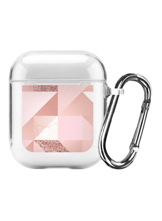 Stylizedd Classic Series Marble Printed Protective Case For Apple AirPods 1/2 Clear/Pink/White - Image 1